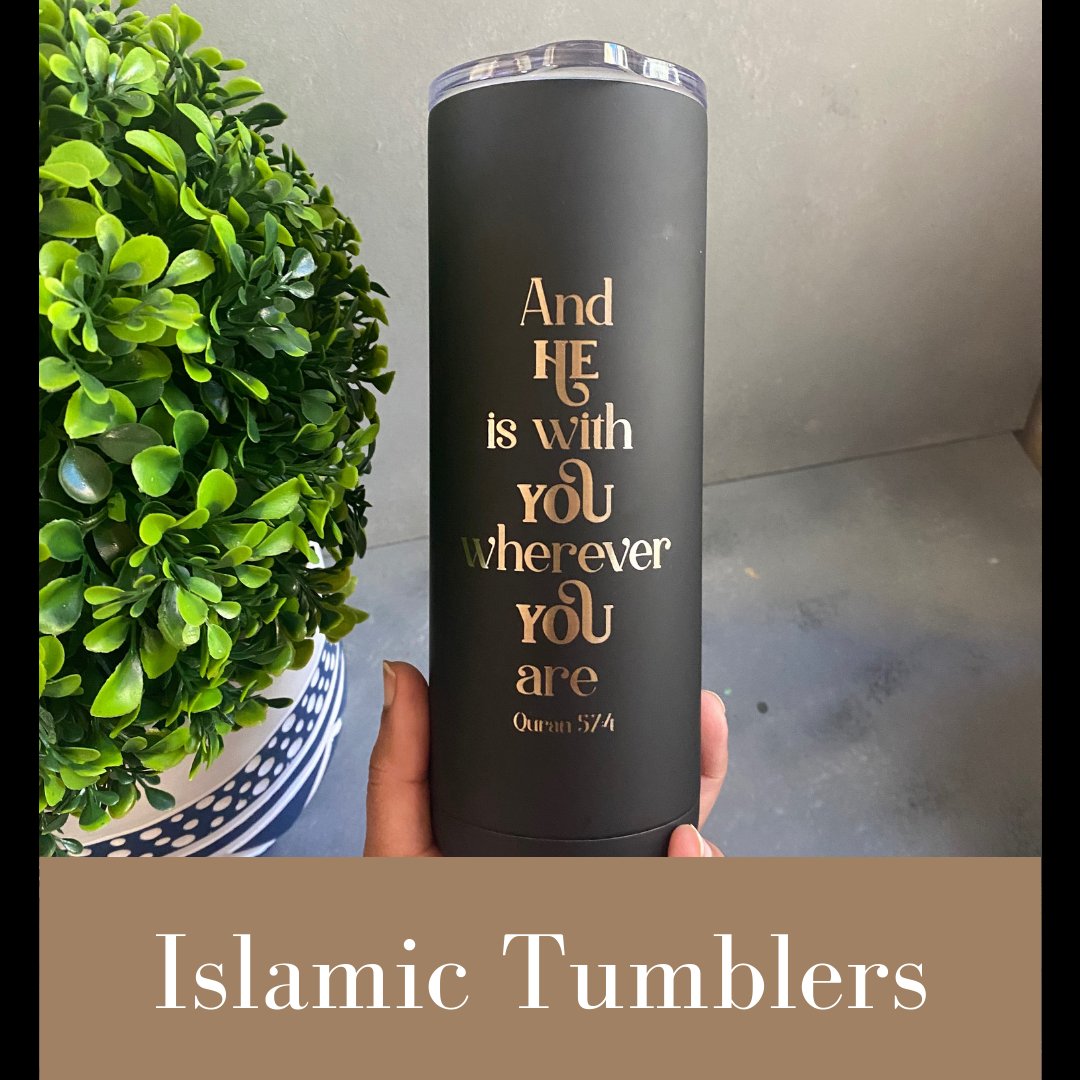 Personalised Morocco Tumbler With Handle Coat Of Arms - Islamic Mix African Patterns LT15 main image 1