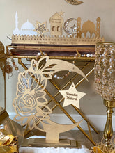 Load image into Gallery viewer, Crescent Ramadan Flower Moon Decorative piece Ramadan Decoration