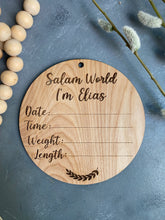 Load image into Gallery viewer, Salam world baby sign