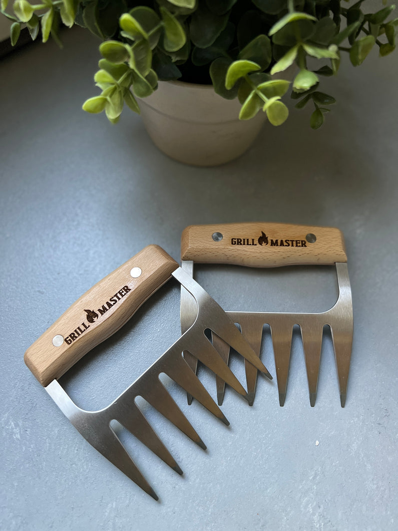 Engraved Grill Master Meat Shredder/ Claws