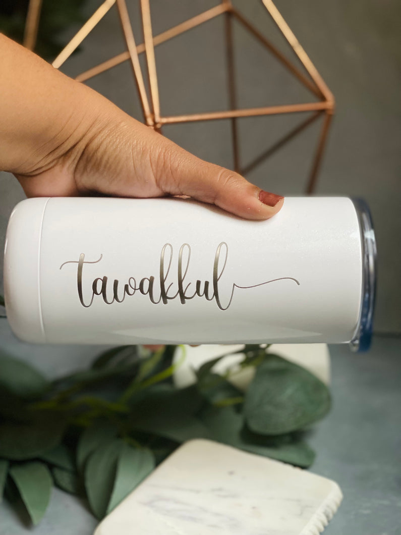 Tawakkul Tumbler Engraved, Islamic Tumbler