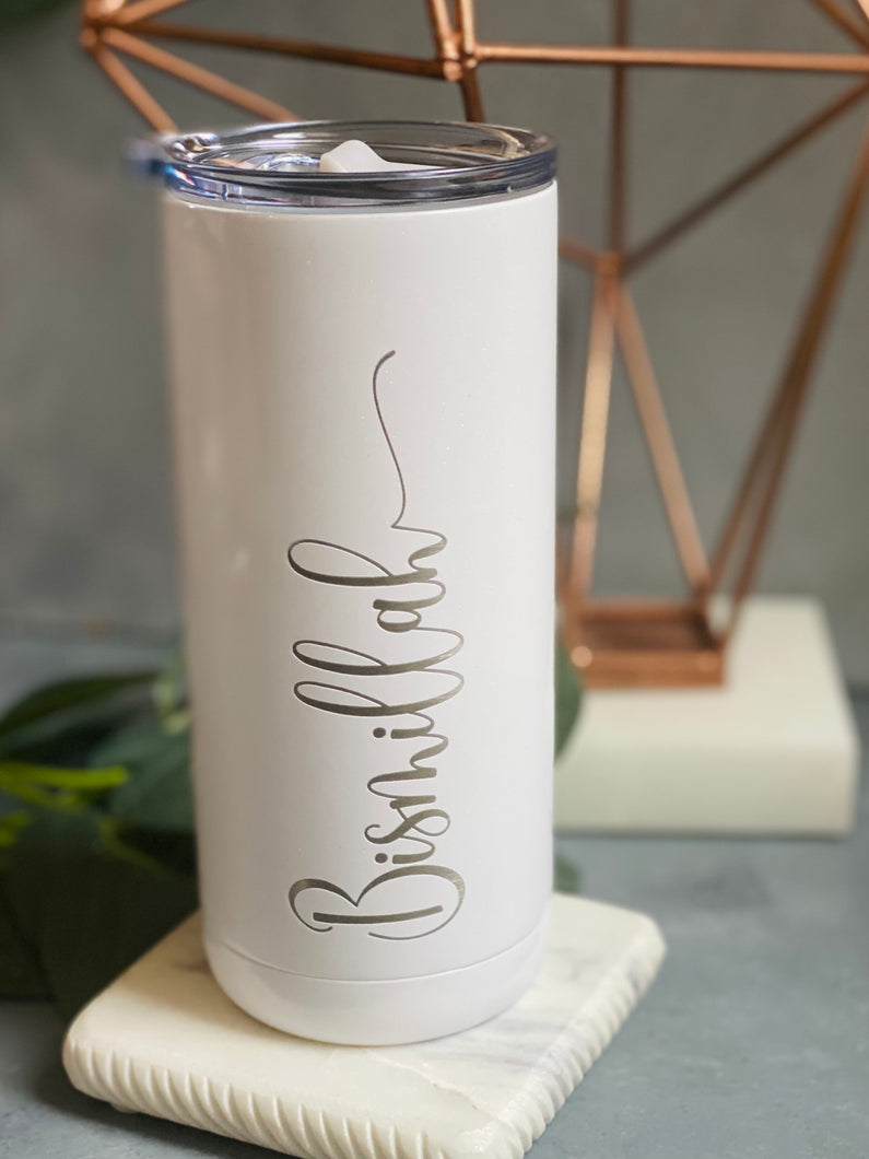 Bismillah Tumbler Engraved, Islamic Tumbler