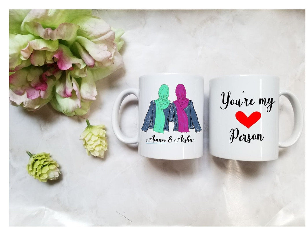 Hijabi Best Friend Mug, Muslim Best Friend Mug, Muslim Bestie Mug, Bff Mug