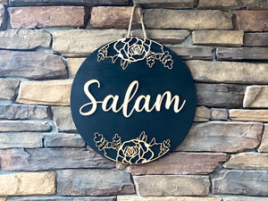 Salam Door sign Islamic door decor