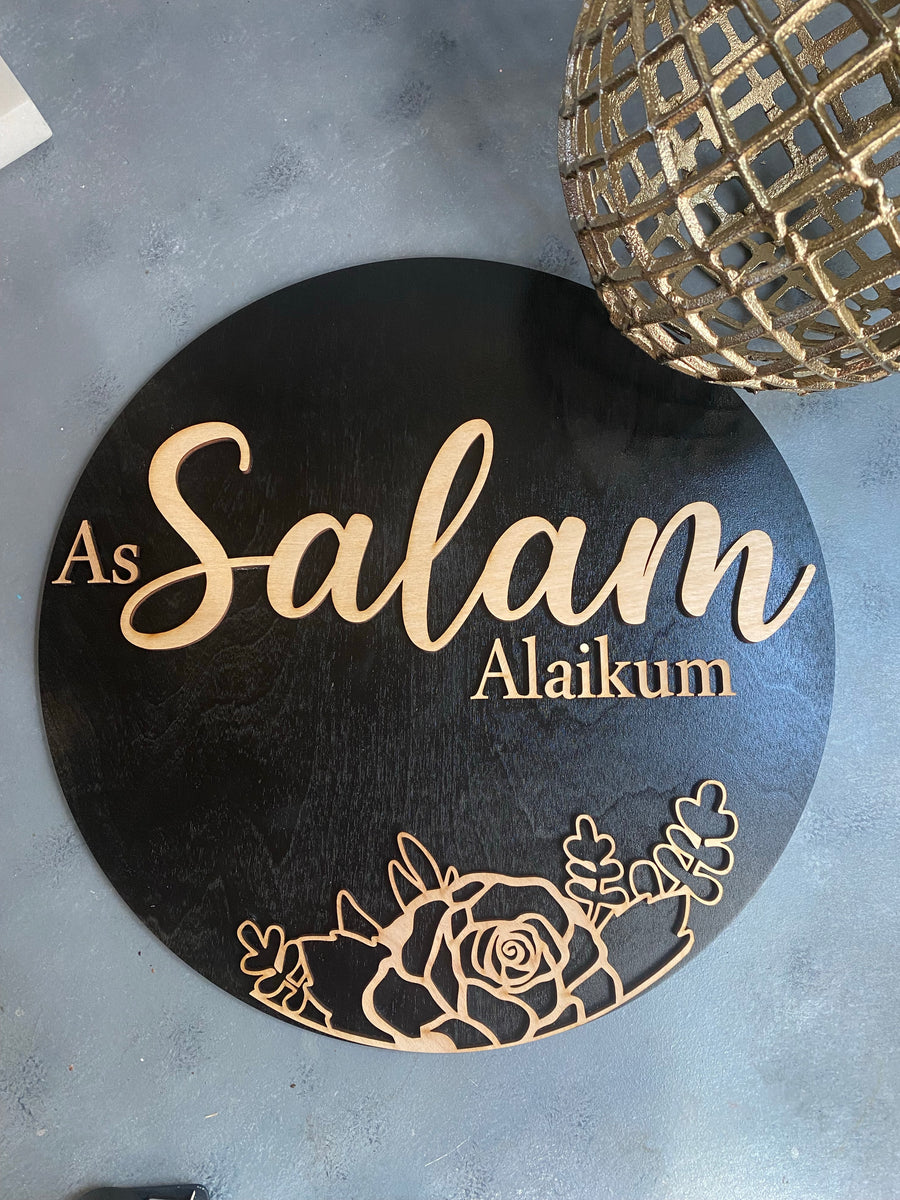 As Salam Alaikum Door Sign, isalmic home decor, muslim home, muslim ...