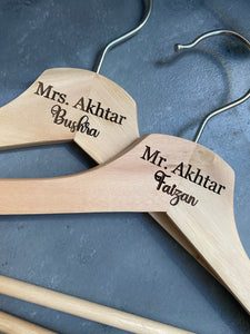 Bride and Groom Wedding Hangers