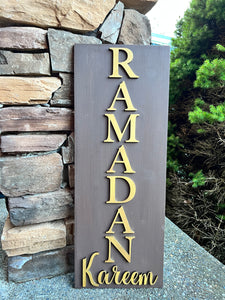 Ramadan Kareem Leaning sign