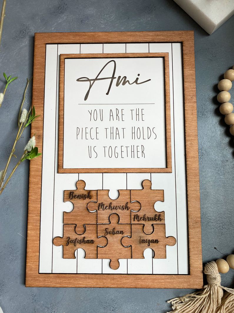 Ami Gift, Mom, Mommy, Puzzle Frame, Mother's Day