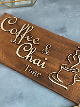 Load image into Gallery viewer, Chai and Coffee time sign
