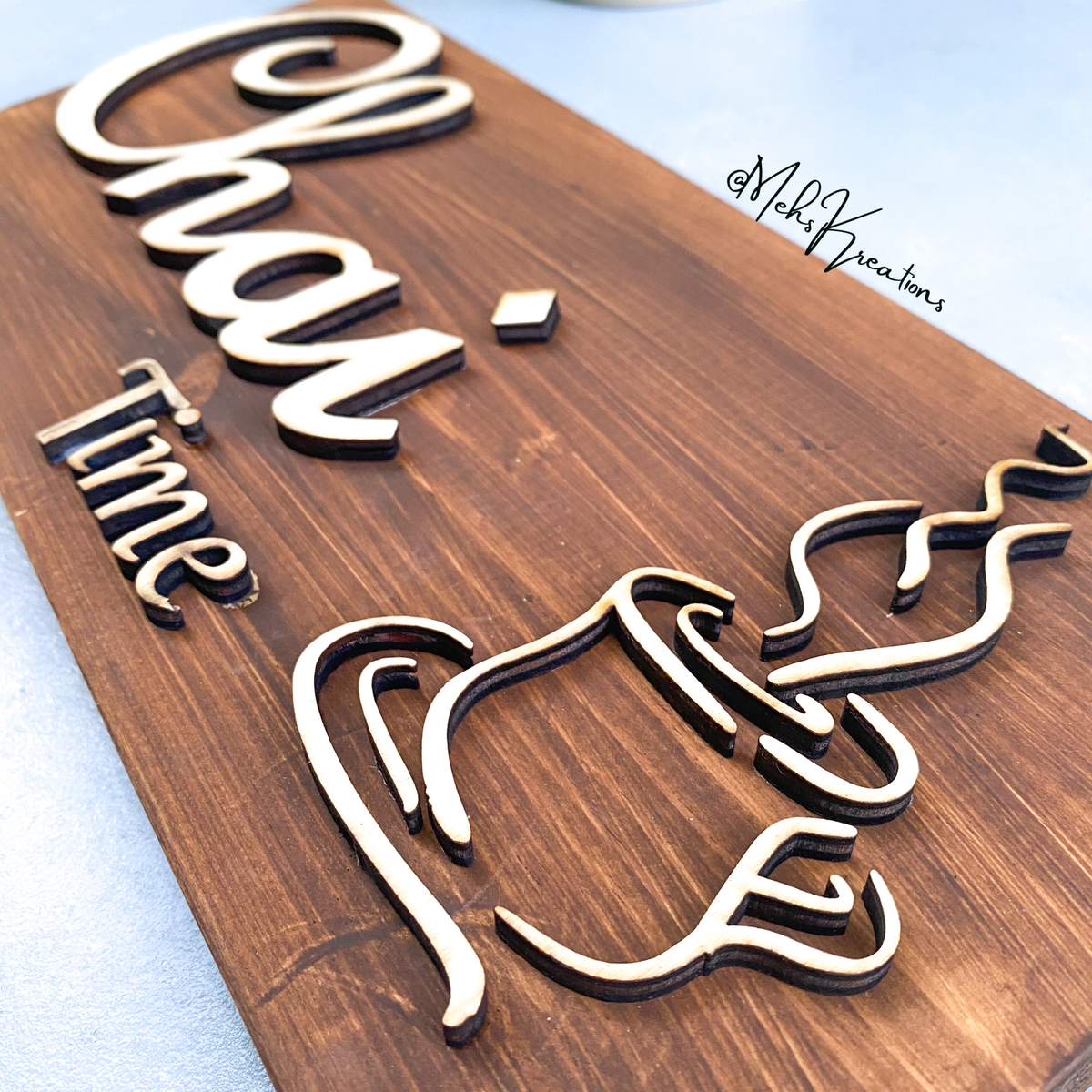 Chai Time Decorative Sign, Islamic Gifts, Muslim home – MehsKreations LLC