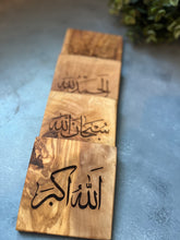 Load image into Gallery viewer, Olive wood custom Engraved coasters