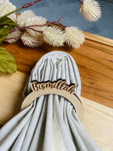 Load image into Gallery viewer, Bismillah wood Napkin Ring