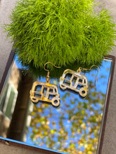 Load image into Gallery viewer, Rickshaw Earrings In Gold Mirror Acrylic