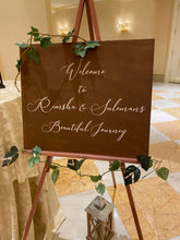 Load image into Gallery viewer, Wood wedding welcome sign Nikkah sign