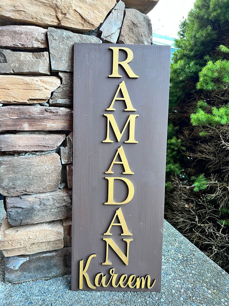 Ramadan Kareem Leaning sign