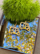 Load image into Gallery viewer, Rickshaw Earrings In Gold Mirror Acrylic